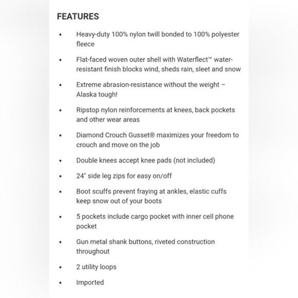 Duluth Alaskan Hardgear Snowcats Snow Pants in Black Size 48x30 - Picture 6 of 10